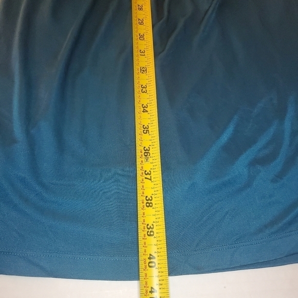 Boden Women's Scoop neck Pleated Detail Sleeveless Dress Sz 6L Silk Blend Teal - Picture 11 of 13